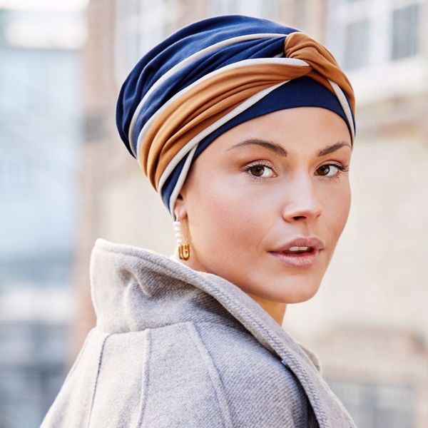 HocELLA • V Turban - (w/Piping), Navy