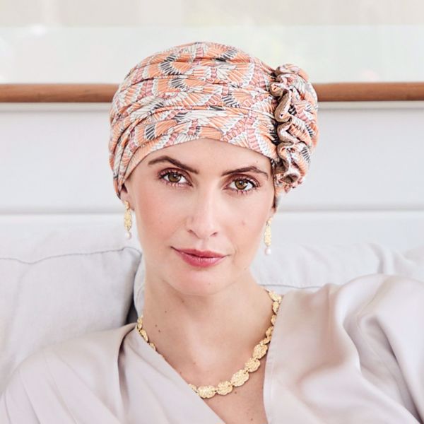 Hoclotus Turban - Printed, Orange Elements