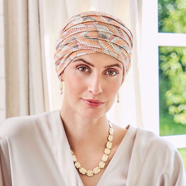 HocYoga Turban - Printed, Orange Elements