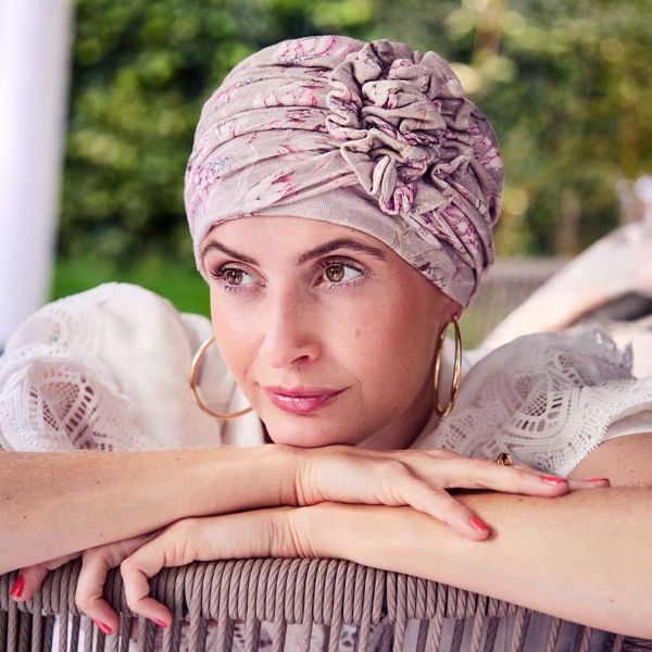 Hoclotus Turban - Printed Linen, Protea Love